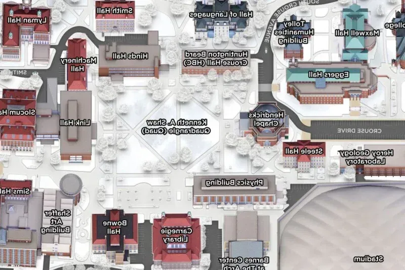 Winter interactive campus map.